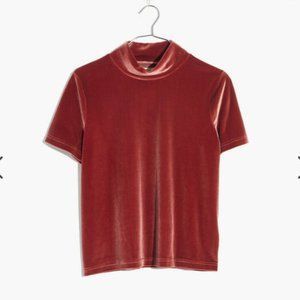 High neck suede Madewell top